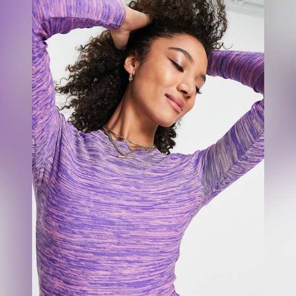 ONLY space dye sweater in purple size medium - Picture 3 of 4